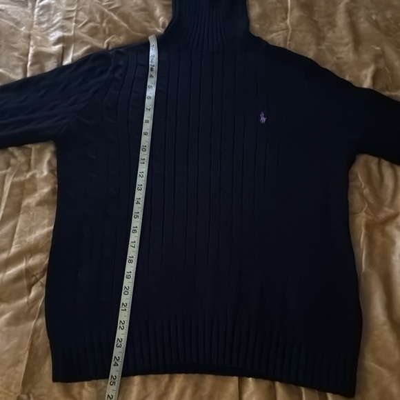 Black Cable Knit Turtleneck Sweater - Picture 15 of 15